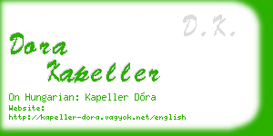 dora kapeller business card